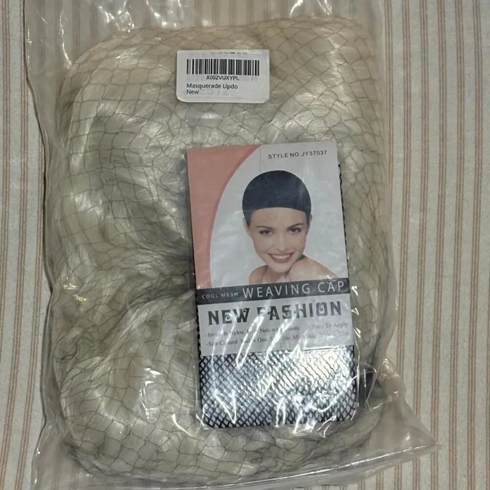 Unbranded Women's Cream and White Hair-accessories wig pc